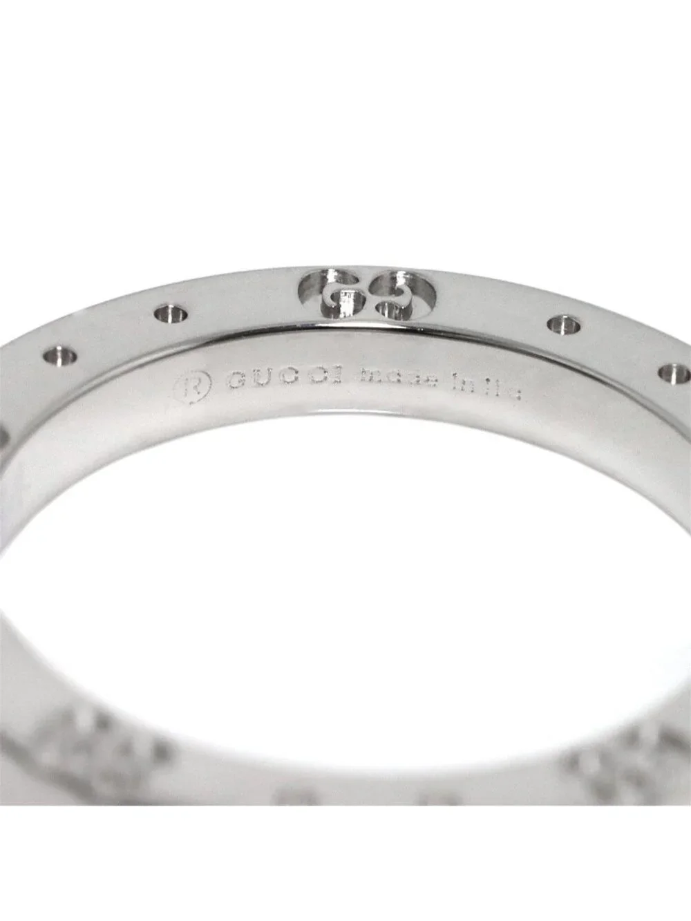 Gucci Icon Solitaire Diamond Ring WG White Gold